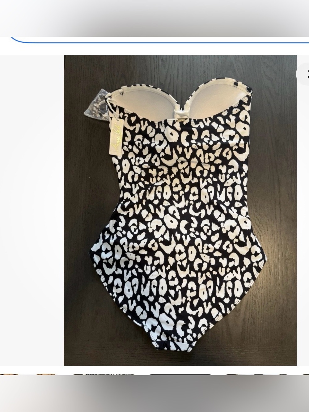 ANNE COLE Twist-Front One-Piece Swimsuit Size 16 - Picture 3 of 8